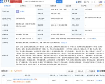 百川暢銀在貴州成立新子公司，拓展生物質能與生物有機肥料研發(fā)業(yè)務